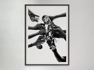 Cheers Print, Black and White, Cocktail Wall Art, Bar Cart Print, Alcohol Poster, Vintage Bar Decor, Dining Room Wall Art