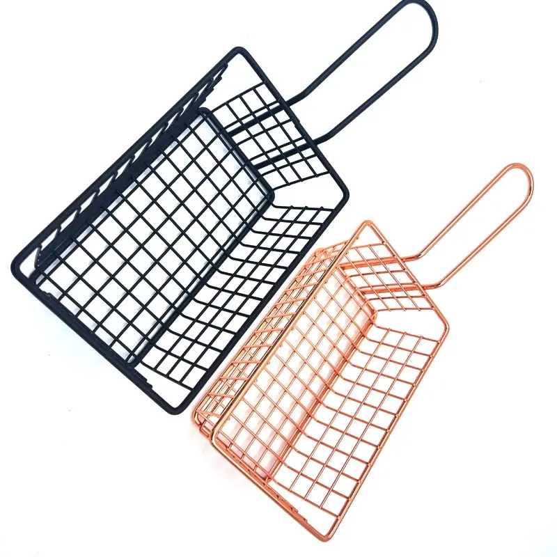 2-Piece Stainless Steel Air Fryer Accessories Set, Square French Fries and Grill Rack, Kitchen Dining Air Fryer Stand