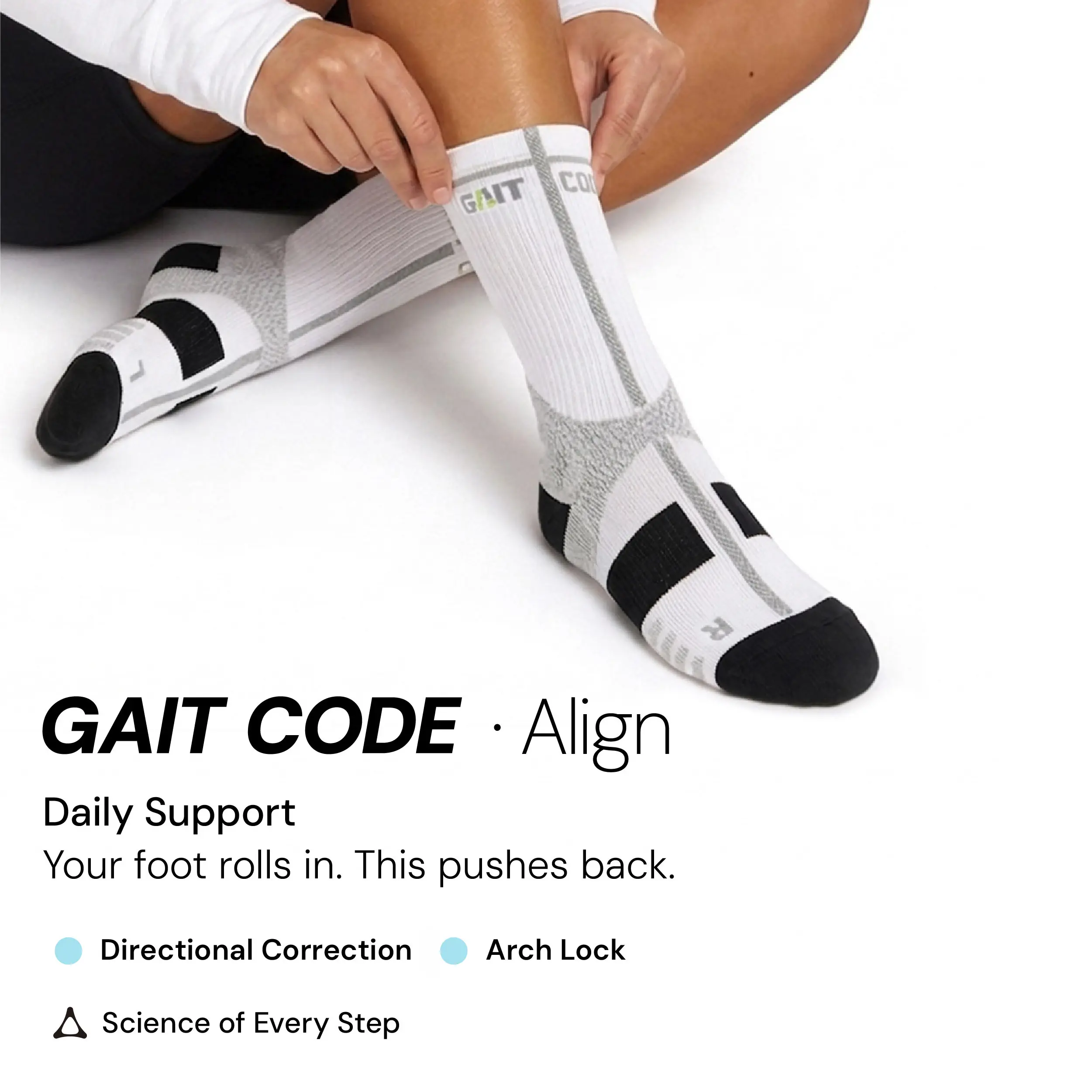 GaitCode Compression Socks with Arch Support for Men Women, Athletic Running Socks for All-Day Comfort & Standing