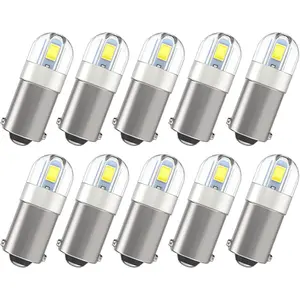 Auto BA9S Led Car Bulb BA9 1895 1891 53 57 Led Car Bulb, 2SMD 3030Chips 6000K White 47830 64111 3893 LED Car Bulb For Car Interior Dome,Map,License Plate,Glove Box Light etc, Pack of 10pcs