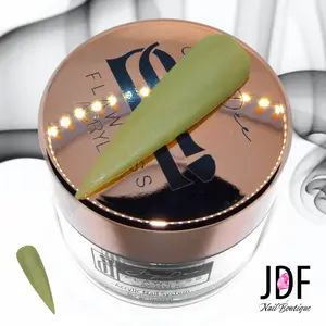 JDF Color Acrylic Powder 'Olive' 1oz/28g Premium Adhesion & Bubble-Free, Long Lasting, Non-Yellowing; Beginner/Advanced Nail Tech / Nail Artist / Manicurist
