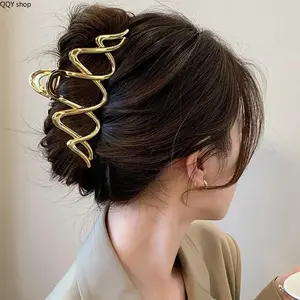1Pc Minimalist Alloy Flat Hair Claw, Strong Hold Non-Slip Claw Clip for Women, Sleek Minimalist Hair Accessory, Thick Hair Friendly Design, Durable & Versatile Headwear, Casual Daily Ornament, Stylish Hair Decor for Daily Outfits, Party Events & Everyday