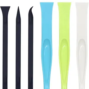 Plastic Scraper Tool, Carbon Fiber Multi-Purpose Scraper, Non-Scratch Cleaning Tool, Lottery Ticket Scratcher Tool, Sticker/Label Remover Tool, Pen Shaped Cleaning Tool for Tight Space/Crevice (6pcs) Cleaner Kit Pack Kitchen