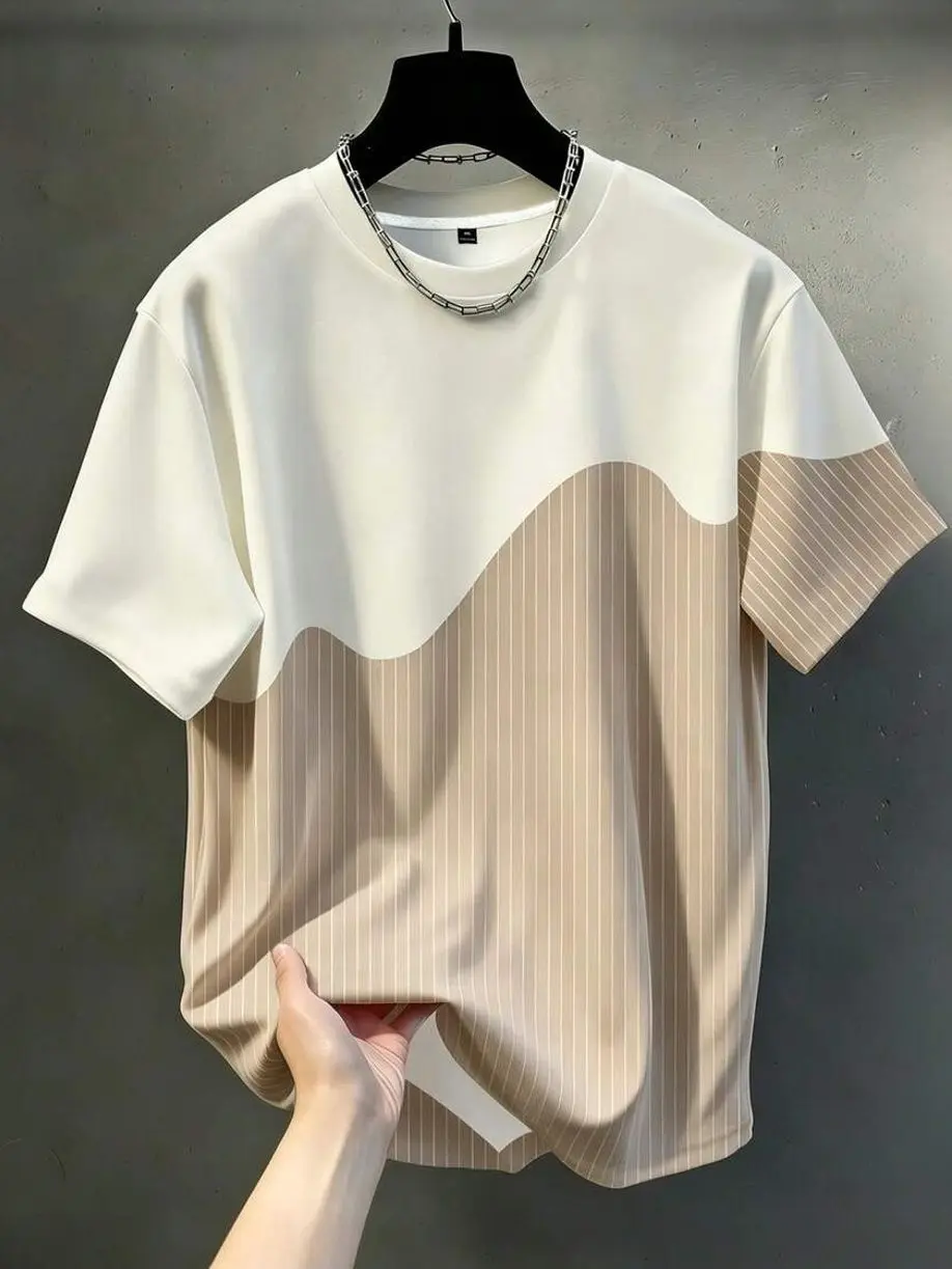 Manfinity Homme Duck Pattern Print Design On Abdominal Muscles, Men's Fashionable Summer Casual Sportswear, Men's Top