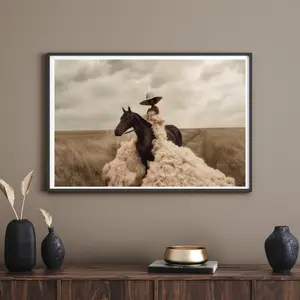 Graceful Black Woman Wall Art – Afrocentric Female Portrait Print, Elegant African Woman Illustration, Modern Cultural Home decor | 5 size, 8x12 to 27x40 inch