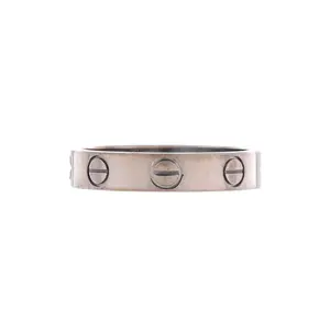 Pre-owned Cartier Love Wedding Band Ring 18K White Gold by Rebag
