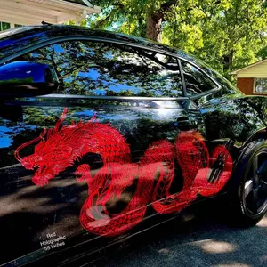 Large Dragon-Shaped Car Sticker| Chinese Dragon Pattern Side Sticker| JDM dragon pattern car door sticker, suitable for sedans, trucks, and SUVs|