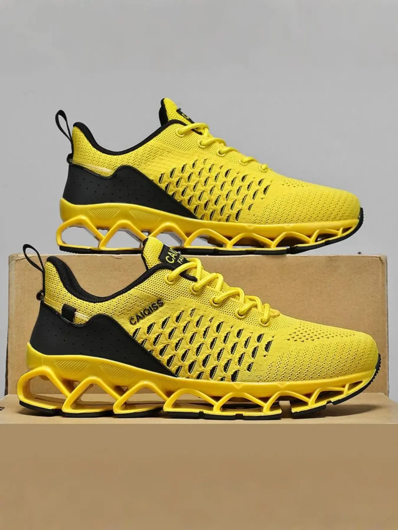 Professional Air Cushion Running Shoes, Ultra-Light Flyknit Breathable Sports Shoes, Soft Shock Absorption Marathon Running Shoes, Unisex, Cushioned Running Shoes