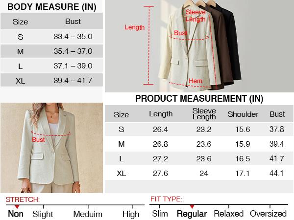 Arach&Cloz Women's Linen Blend Notched Lapel Open Front Blazers Work Business Casual Outfits 2026