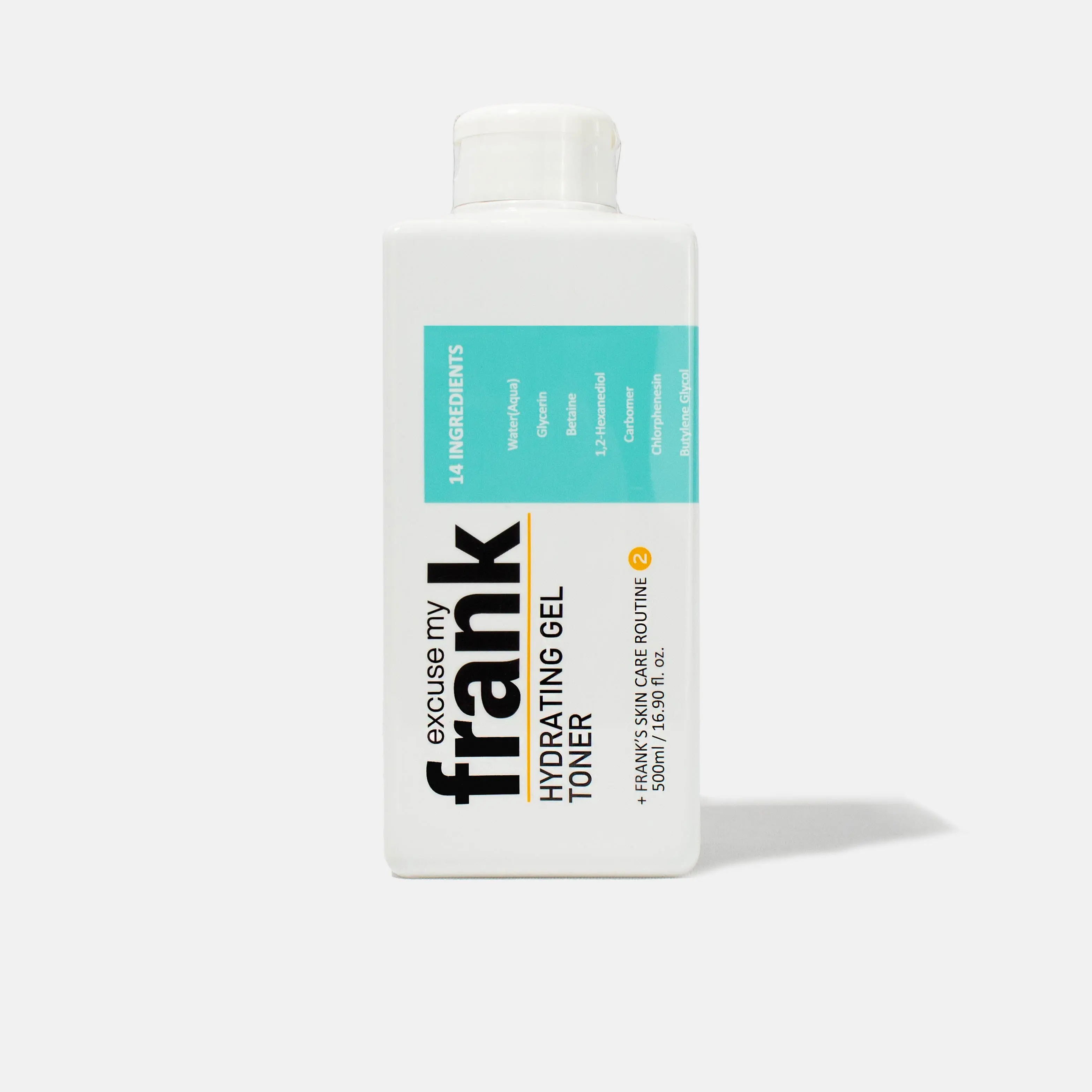 Excuse My Frank Hydrating Gel Toner with Oligo Hyaluronic Acid & Chamomile - Skin Repair Moisturizer for Dry, Acne Prone & All Skin Types - Dye Free, for Men & Women, Unisex, Female, Adults, Liquid, Cruelty Free, Fluoride Free