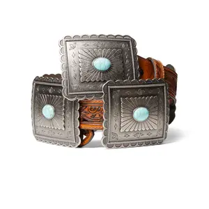 Women's Turquoise Burst Concho Belt Women's Turquoise Burst Concho Belt