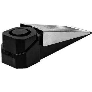 Door Stop Alarm - Black with Silver Accents for Security and Safety