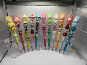Kwaii Bunny Beaded Pen – Handmade Rhinestone Stationery