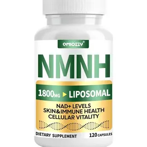 NMNH Supplement 1000mg - Nicotinamide Mononucleotide Alternative, Boost NAD+ with Liposomal Resveratrol & Nicotinamide Riboside NR, for Healthy Cellular, Aging, Energy, 120 Vegan Non-GMO Capsules