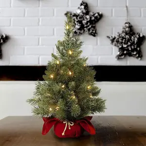 Top Rated Pre-Lit Mini Christmas Tree - Tabletop Pine Tree with Lights for Festive Home & Office Decor