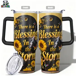 Stainless Steel Insulated Tumbler with Lid, 40oz 30oz 22oz 20oz 14oz, Double Wall Vacuum Insulated Water Bottle Hot Cold 24 Hours, Leakproof Travel Mug Sunflower Butterfly Gift for Women Men Kids,