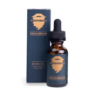 Equilibrium Beard Oil - Lavender Lemon & Rosemary Blend for Soft Beards Clear Skin & Healthy Hair Growth - Bearded Crew