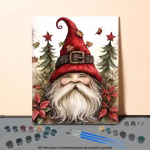 Gnome Pattern Painting By Numbers Kit, 1 Set Frameless DIY Paint By Numbers Kit, DIY Wall Art Painting for Home Bedroom Living Room Decor