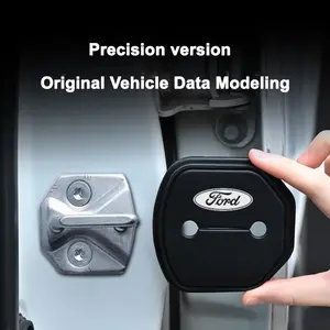 4pcs Silicone Car Door Lock Protective Cover, Anti-Rust Pad Dustproof, for Toyota Corolla, Ford Mustang, Ford Focus, Ford Mondeo, Ford Fusion, Ford Kuga, Ford Transit, Ford Escape, Ford Fiesta, Ford Ecosport, Ford Escort
