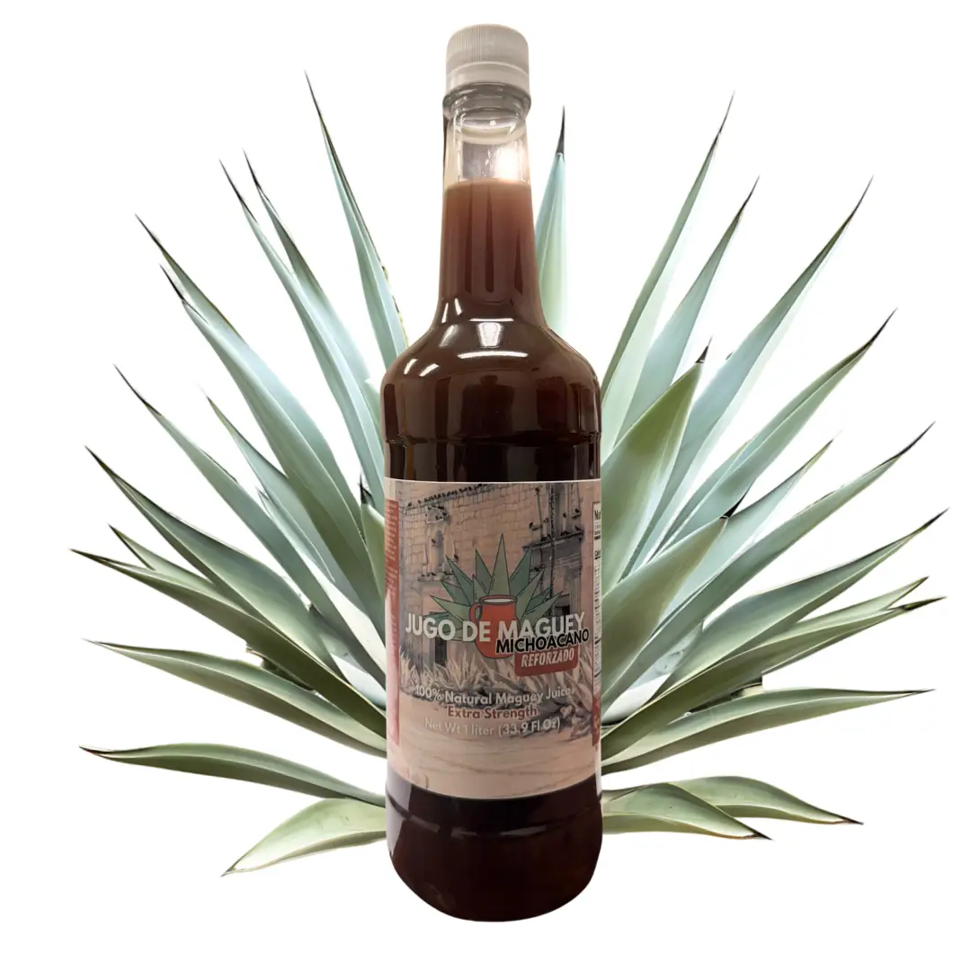 Maguey Juice - Jugo De Maguey Michoacano Tarasco de 1 litro (33.3Fl Oz) 100% Natural (Natural & Asado)