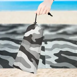SHADOW TIMBER Beach Blanket, 59" x 79", Hunting Camouflage, Comfortable & Durable for Summer Trips, Picnic, Camping
