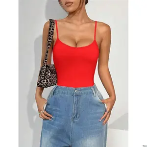 tiktokEZwearKnittedSleevelessBacklessBodysuit