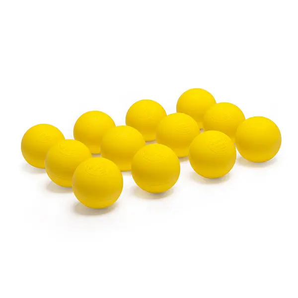 12 Champion Sports NOCSAE Certified SEI Certified Yellow Lacrosse Balls - Bulk Pack, Lacrosseball