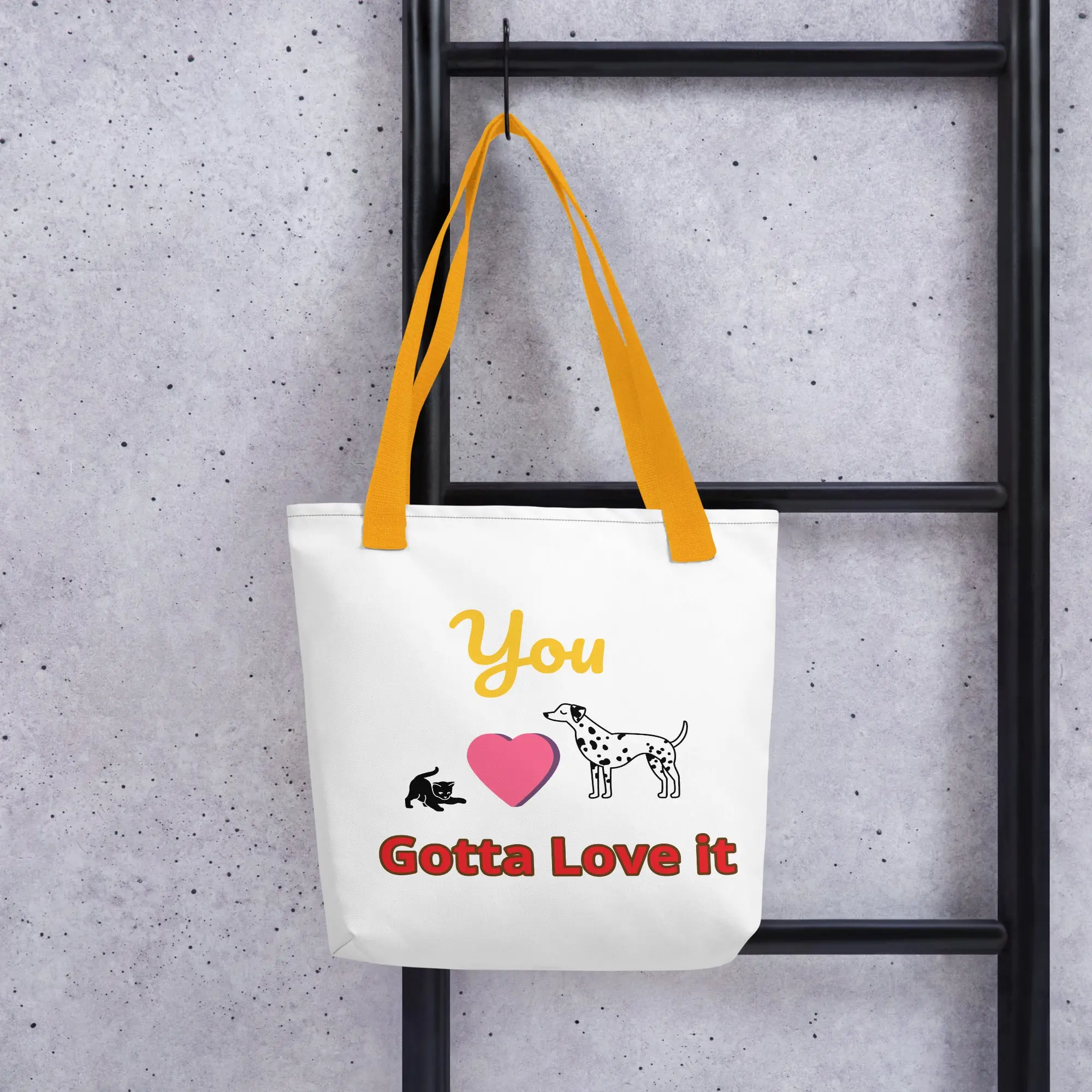 Kitten And Dog Love Tote bag