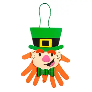 Leprechaun Handprint Sign Craft Kit - Makes 12