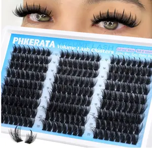 Manga Spikes Lash Clusters Wispy Cluster Eyelash Extensions 12-20mm Fairy Eyelash Clusters Volume Individual Lashes Extensions Salon Look Soft Thick Lashes Clusters Spikes