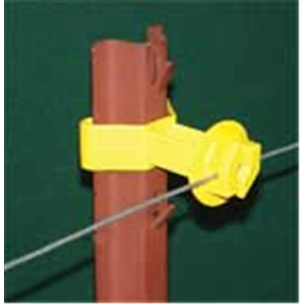 212 MAIN HDPE Molded All-Weather Chain Link U Post Insulator, Yellow - SNUG-SU-25, for 1.75 to 2.125 Wide Posts & Fitting Barbed Wire Fence Wire, Polyethylene