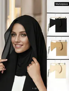 CHIFFON HIJAB SET, 2pc hijab,  MATCHING COLORS, soft and comfortable for all seasons.