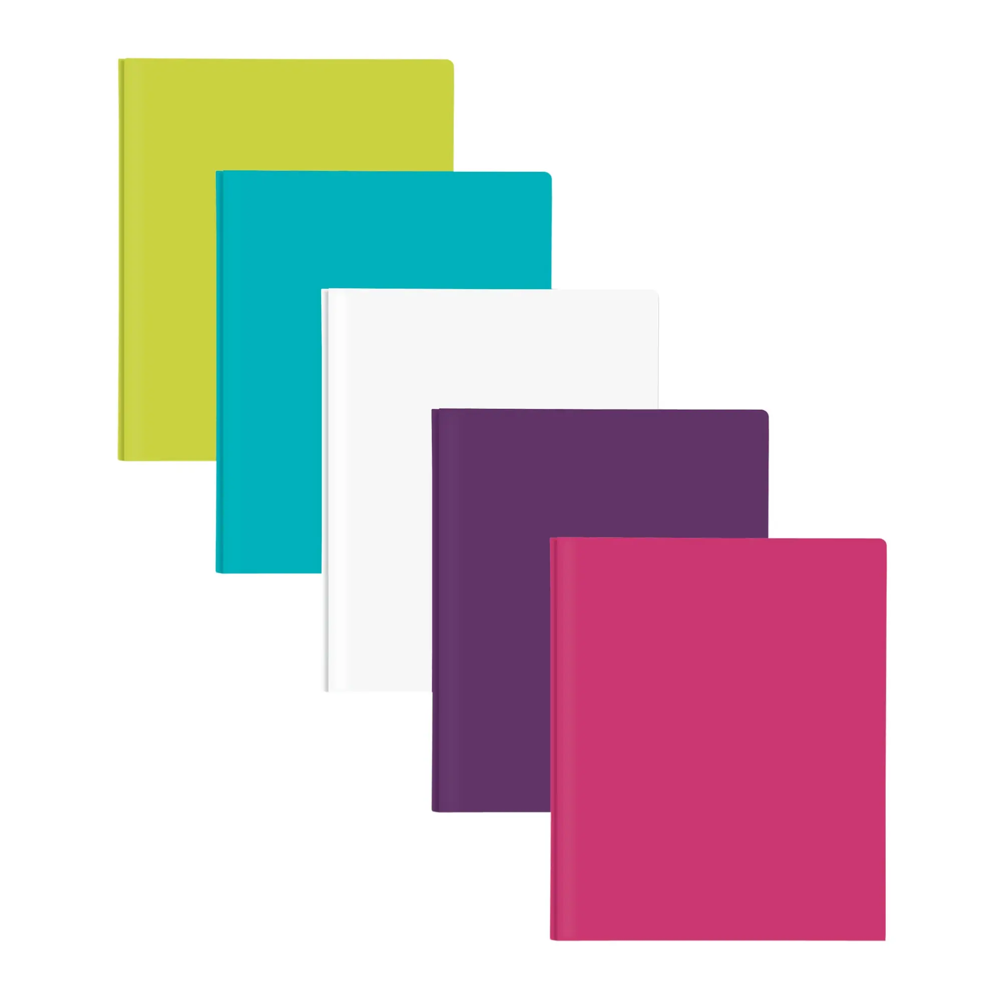 Office Depot® Brand 2-Pocket School-Grade Poly Folder with Prongs, Letter Size, Assorted Fashion Colors, Pack Of 5