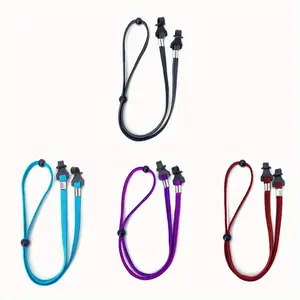 4pcs Adjustable Sports Eyewear Straps – Anti-Slip Glasses Holder with Elastic Polyester Rope & Rubber Grip for Secure Fit, Fits