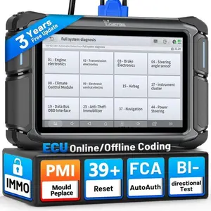 VDIAGTOOL VD70 Android OS Car Bidirectional Diagnostic Scanner, 7'' Touchscreen Full System Tool, 39+ Maintenance Functions, Bi-Directional Control, 4000+ Tests, ECU Online-Offline Coding, Multimeter Tester