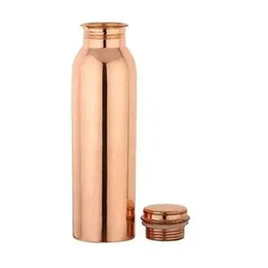 Pure Copper Water Bottle 32 oz Leak Proof Design Vessel Ayurveda Health Benefit Pitcher for Sport, Fitness, Yoga