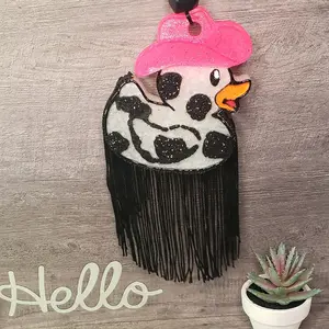 Cowboy Duck Freshie, car charm, car freshener, car fragrance
