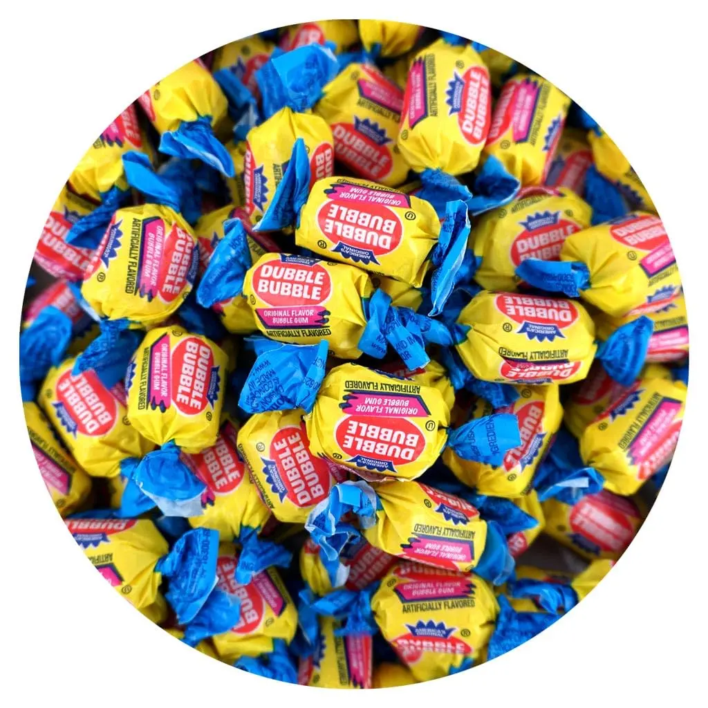 Original Flavored Chewing Gum Snack, Candy - 1 lb Bulk Bag (Approx. 70 Individually Wrapped Pink Pieces)