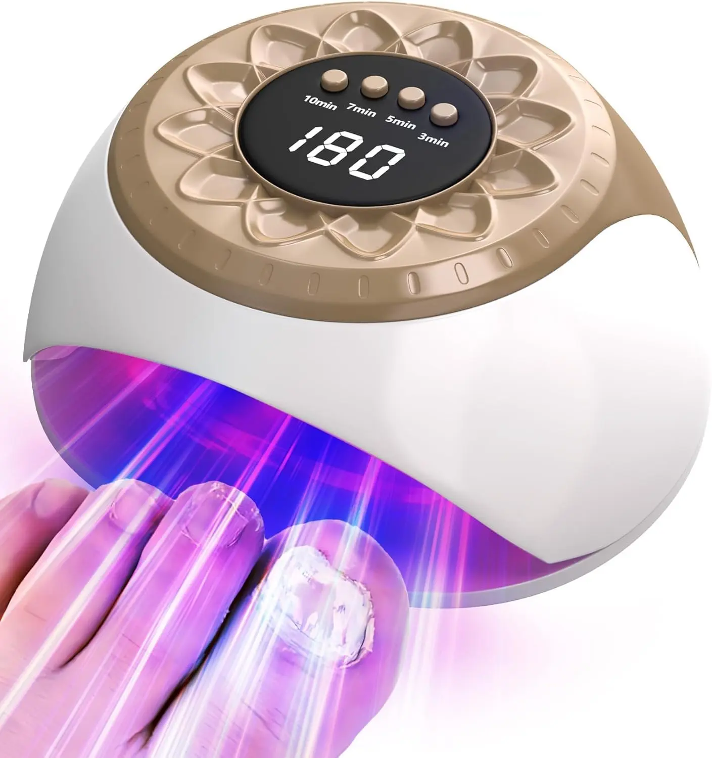 Extra Strength Antifungal Nail Laser Device - Unisex Adult Toenail Fungus Solution, At-Home Onychomycosis Treatment, Intelligent LED Lamp with 42x650nm + 15x470nm LED Lights, Nail Care Supplies