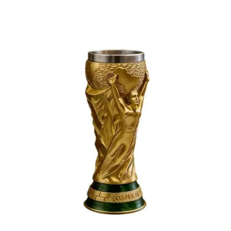 2026 Football Champion Trophy Mug – Gold World Cup Inspired Stainless Steel Coffee Cup for Soccer Fans