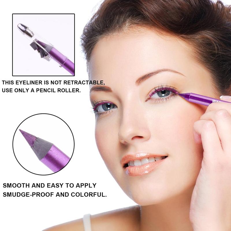 15Colorful Eyeliner Pen Set, Colors Eye Shadow Pencil, Pearl Eyeliner Kit Metallic Glitter Colored Eye liner for Women Eye&Lip Liner Professional Waterproof Eye Makeup