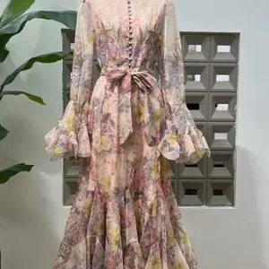 Shina floral midi dress
