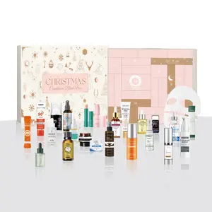 Surprise Girl Blind Box Makeup Care Set, 24 Grid Skincare Facial Treatment, Moisturizing Hydrating Products, Valentine's Day Gift, Lip Cosmetic Set