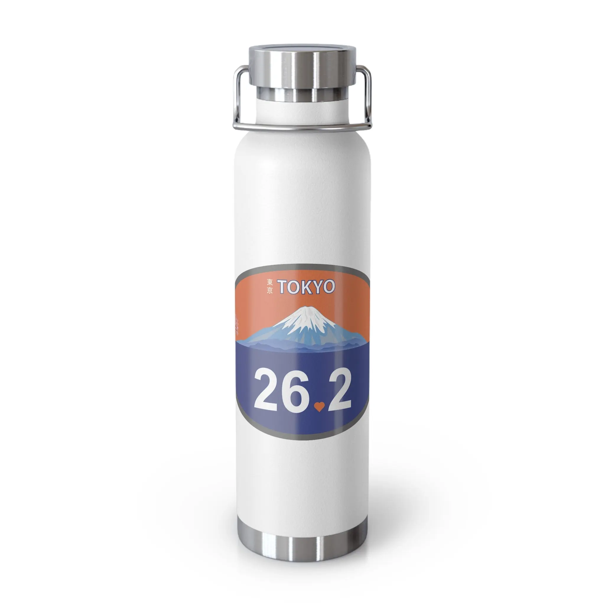 Personalized Tokyo Marathon Water Bottle, 22oz Stainless Steel Copper Insulated - Customized with Your Name and Finish Time