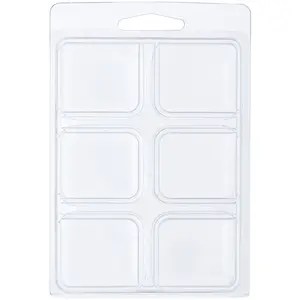 Collecting Warehouse Clear Plastic Clamshell Package / Storage Container with 6 Compartments, 0.875" H x 1.125" W x 1" D