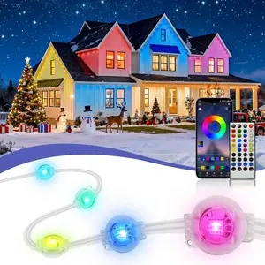 150ft Permanent Outdoor Lights for House, 2025 Eave Lighting with App/Remote Control, IP67 Waterproof smartlight for Christmas, Halloween, Holiday, Party, Daily