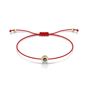 Round Evil Eye Red String of Fate Bracelet