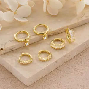 Huggie Hoop Earrings For Women 3 Pairs Small Hoop Earrings For Women Cartilage Earring Set Earrings For Sensitive Ears Hypoallergenic Stud Earrings Back To School Gifts For Women Holiday Birthday Gifts no piercing