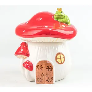10 Strawberry Street Toadstool Mushroom House Canister