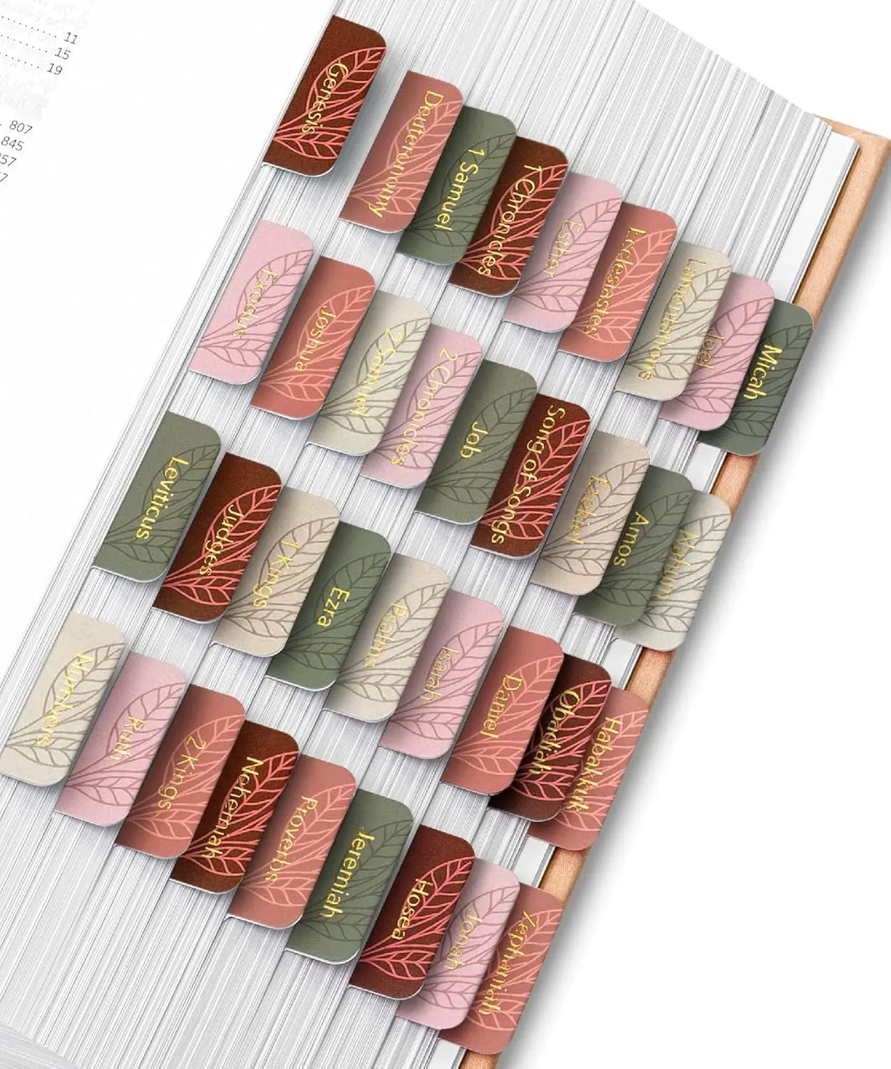 Mr. Pen- Bible Tabs, 75 Tabs, Autumnal Earth, Gold Embossed Lettering, Laminated Bible Tabs for Women and Men, Bible Tabs for Study Bible Index Tabs, Bible Book Tabs, Bible Labels Tabs